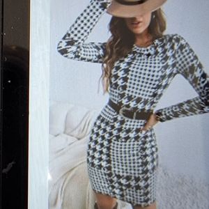 Plaid bodycon dress